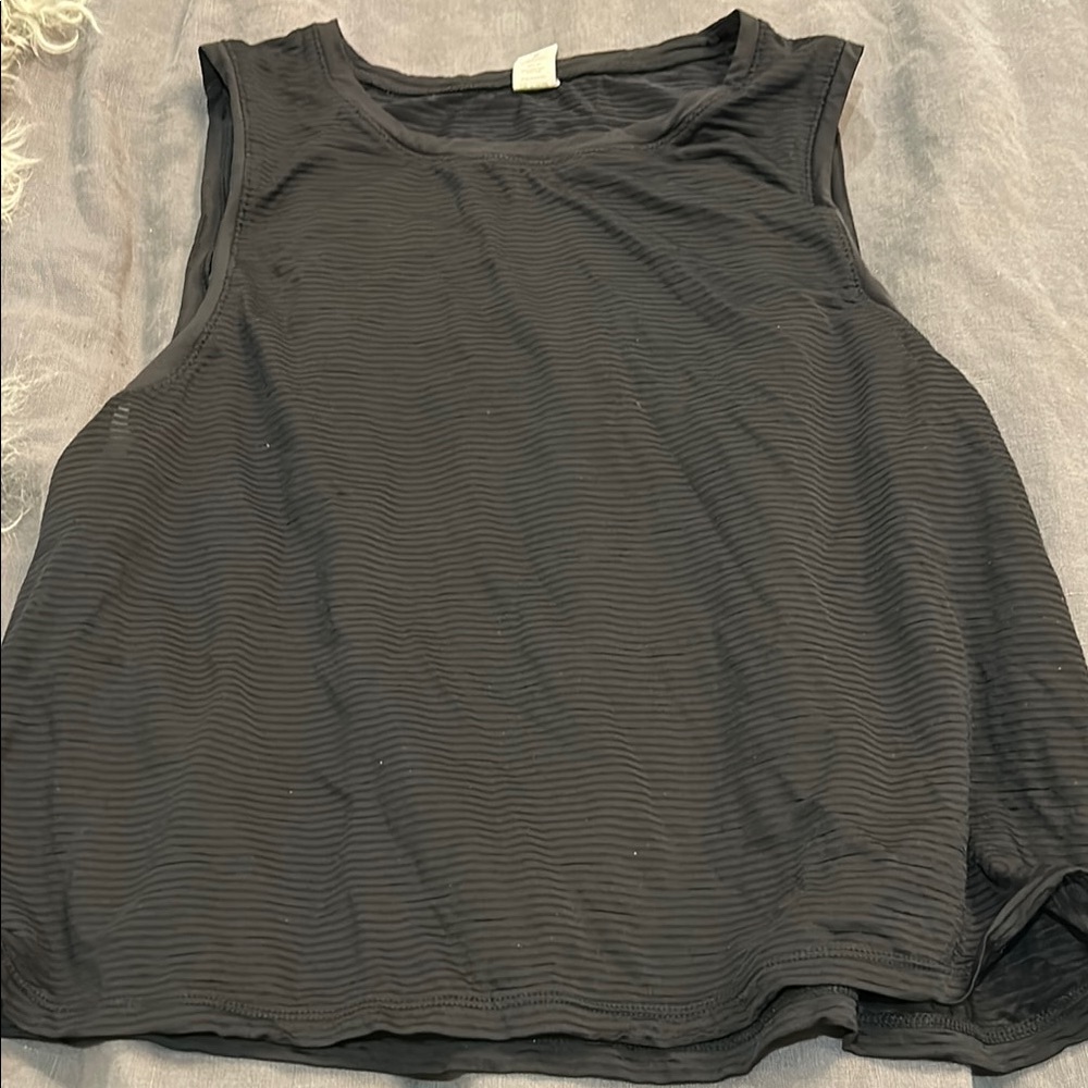 SoulCycle Gray Sleeveless Muscle Tee Relaxed Fit